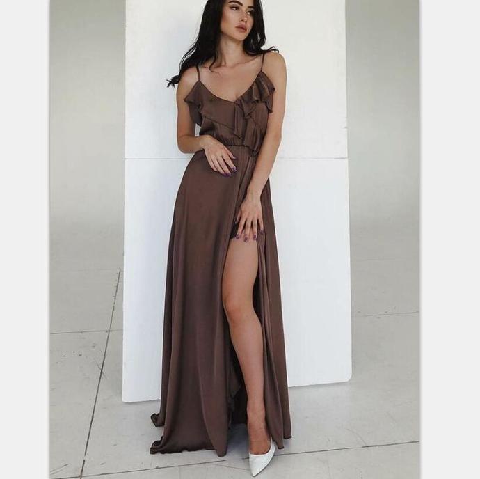 Strapeless Sweetheart Romantic Mermaid Prom Dress with Ruffles and Split